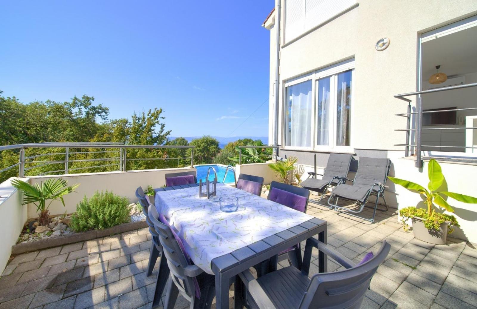 Apartment Sasso Bianco With The Private Pool Njivice Exterior foto